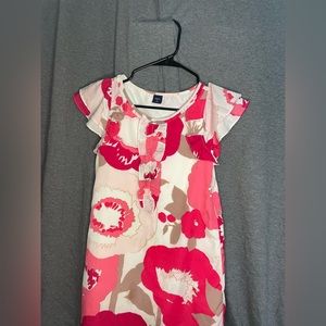 White dress with pink floral